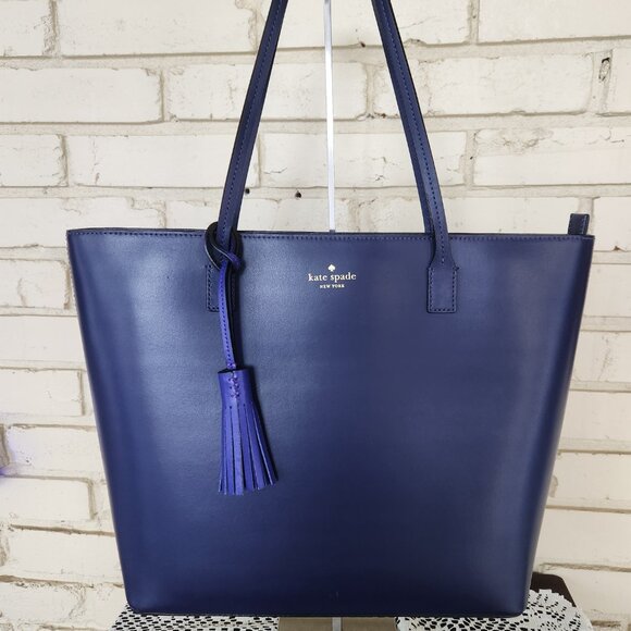 Nwot Kate Spade NY Jana Blue Sapphire Tote Bag Purse - Picture 4 of 13